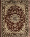 Burgundy Traditional Isfahan Wool Persian Area Rugs 5'2 x 7'3