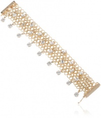 Anne Klein Richmond Gold-Tone Mesh Crystal Drops Bracelet, 7.25 Anne Klein Richmond Gold-Tone Mesh Crystal Drops Bracelet, 7.25