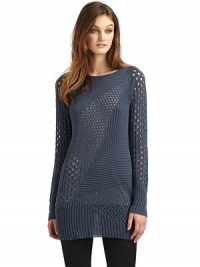 THE LOOKJewel necklineLong sleevesRib-knit hemTHE FITAbout 32 from shoulder to hemTHE MATERIALCottonCARE & ORIGINDry cleanMade in USA THE LOOKJewel necklineLong sleevesRib-knit hemTHE FITAbout 32 from shoulder to hemTHE MATERIALCottonCARE & ORIGINDry cleanMade in USA