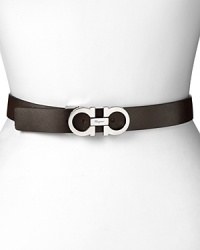 Finish every look with Salvatore Ferragamo's luxe leather belt. A versatile detail, it upgrades everything from denim to dresses. Finish every look with Salvatore Ferragamo's luxe leather belt. A versatile detail, it upgrades everything from denim to dresses.