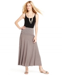 Chic stripes give INC's maxi skirt added graphic pop. Wear it with a tank top or try it as a sophisticated strapless dress for night! Chic stripes give INC's maxi skirt added graphic pop. Wear it with a tank top or try it as a sophisticated strapless dress for night!