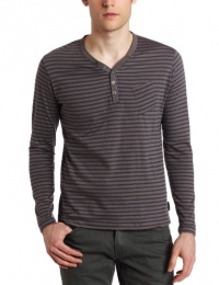 French Connection Men's Footcandle Stripe Henley, Kitten/India Ink, XL French Connection Men's Footcandle Stripe Henley, Kitten/India Ink, XL