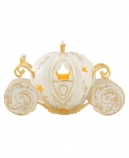 With a wave of her wand and a touch of bibbidi bobbidi boo, Cinderella's fairy godmother transformed a humble squash into this spectacular porcelain coach. Cutout stars, twinkling gold accents and a light from inside make it a must for aspiring princesses and Disney collectors.