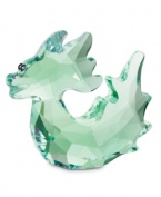 Inspired by a Chinese dragon symbolizing strength and luck, this emerald-green Swarovski crystal figurine is something to both treasure and give. With piercing jet-crystal eyes and dazzling faceted cuts.