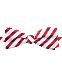 Put a sweet spin on your night out with this striped silk tie from Countess Mara. Put a sweet spin on your night out with this striped silk tie from Countess Mara.