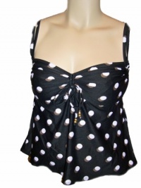 Womens Coco Reef Plus Size Tankini Swimsuit Top Swimwear Underwire, Black with Dots 38-44 C D DD Womens Coco Reef Plus Size Tankini Swimsuit Top Swimwear Underwire, Black with Dots 38-44 C D DD