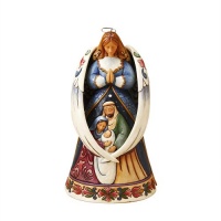 Jim Shore Heartwood Creek Nativity Angel with Wings Around Holy Family Figurine 9.75 Inch Jim Shore Heartwood Creek Nativity Angel with Wings Around Holy Family Figurine 9.75 Inch