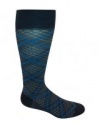 HUGO BOSS Men's Mid Calf Criss Cross Argyle Dress Sock