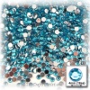 The Crafts Outlet 1000-Piece Flat Back Round Rhinestones, 4mm, Aqua Blue