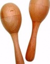 Basic Beat BB013 Pair of Natural Wood Maracas (with 2 Head)