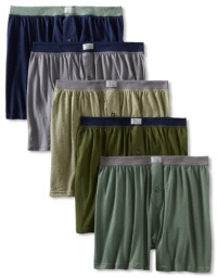 Fruit of the Loom Men's 5 Pack Soft Stretch Knit Boxer Fruit of the Loom Men's 5 Pack Soft Stretch Knit Boxer