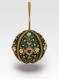 EXCLUSIVELY AT SAKS.COM. Elaborate beading and embroidered details transform this handcrafted ornament, from the renowned designer Sudha Pennathur. HandcraftedMetallic woven loopTissue base with glass beads4 diam.Imported EXCLUSIVELY AT SAKS.COM. Elaborate beading and embroidered details transform this handcrafted ornament, from the renowned designer Sudha Pennathur. HandcraftedMetallic woven loopTissue base with glass beads4 diam.Imported