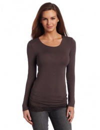 Only Hearts Women's Feather Weight Long Sleeve Jewel Neck Tunic Only Hearts Women's Feather Weight Long Sleeve Jewel Neck Tunic
