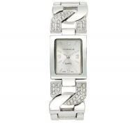 Charter Club Watch, Women's Silver-Tone Crystal Twist Bracelet 29mm Charter Club Watch, Women's Silver-Tone Crystal Twist Bracelet 29mm