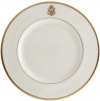Pickard Gold Bracelet White with Eagle Crest Fine China 10-5/8-Inch Dinner Plate, Set of 4