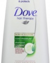 Dove Damage Therapy Cool Moisture Shampoo, Cucumber/Green Tea, 25.4Fluid Ounces (750 ml) (Pack of 2)