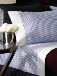 Lauren by Ralph Lauren Greenwich Modern Blue/White Stripe FULL Flat Sheet Lauren by Ralph Lauren Greenwich Modern Blue/White Stripe FULL Flat Sheet