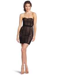 BCBGMAXAZRIA Women's Janna Strapless Lace Cocktail Dress BCBGMAXAZRIA Women's Janna Strapless Lace Cocktail Dress