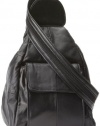 Embassy Solid Genuine Lambskin Leather Hobo Sling/Backpack Purse