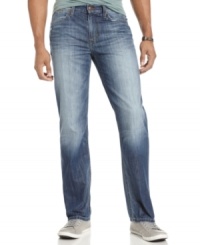 With an already faded look, this look from Joe's Jeans comes the way you like 'em, no work required. With an already faded look, this look from Joe's Jeans comes the way you like 'em, no work required.