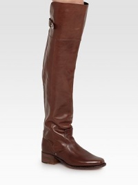 Fine craftsmanship defines this ultra-tall silhouette of buttery leather with a stacked heel. Self-covered heel, 1½ (40mm)Shaft, 20Leg circumference, 14½Leather upper with back elastic gorePull-on styleTop strap with metal-tab closureLeather lining and solePadded insoleImportedThis style runs true to size. We recommend ordering your usual size for a standard fit. Fine craftsmanship defines this ultra-tall silhouette of buttery leather with a stacked heel. Self-covered heel, 1½ (40mm)Shaft, 20Leg circumference, 14½Leather upper with back elastic gorePull-on styleTop strap with metal-tab closureLeather lining and solePadded insoleImportedThis style runs true to size. We recommend ordering your usual size for a standard fit.