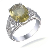 14x10MM 5.20CT Lemon Quartz Ring In Sterling Silver (Available in Sizes 5 - 9) 14x10MM 5.20CT Lemon Quartz Ring In Sterling Silver (Available in Sizes 5 - 9)