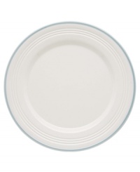 Find style and substance in the Tin Can Alley dinner plate. A blue glaze and concentric grooves – four degrees – give the Lenox dinnerware an understated elegance in versatile bone china. Find style and substance in the Tin Can Alley dinner plate. A blue glaze and concentric grooves – four degrees – give the Lenox dinnerware an understated elegance in versatile bone china.