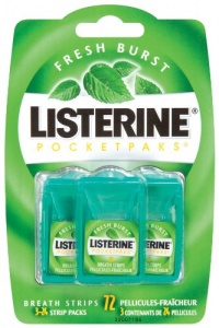 Listerine PocketPaks Breath Strips, Fresh Burst, 72 Count (Pack of 2) Listerine PocketPaks Breath Strips, Fresh Burst, 72 Count (Pack of 2)