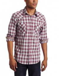 Ben Sherman Men's Laundered Western Long Sleeve Woven Shirt Ben Sherman Men's Laundered Western Long Sleeve Woven Shirt