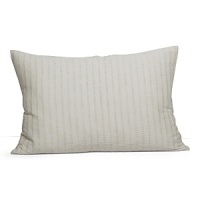 Alternating rows of slub yarns in cotton and linen give a natural, textural feel to this decorative pillow. Alternating rows of slub yarns in cotton and linen give a natural, textural feel to this decorative pillow.