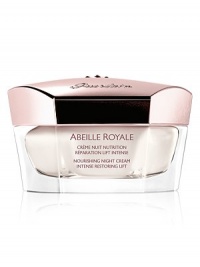 Enhanced with Guerlain's exclusive Royal Jelly, this exceptional night cream redefines the contours of the face while repairing and regenerating skin at night. Made in France. 1.7 oz. Enhanced with Guerlain's exclusive Royal Jelly, this exceptional night cream redefines the contours of the face while repairing and regenerating skin at night. Made in France. 1.7 oz.
