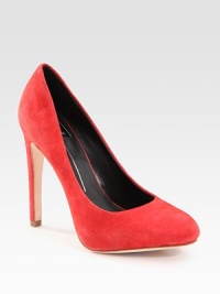 Sumptuous suede in a classic silhouette, has a round toe and sexy high heel.Self-covered heel, 4½ (115mm) Round toe Leather lining and sole Padded insole ImportedOUR FIT MODEL RECOMMENDS ordering true size. Sumptuous suede in a classic silhouette, has a round toe and sexy high heel.Self-covered heel, 4½ (115mm) Round toe Leather lining and sole Padded insole ImportedOUR FIT MODEL RECOMMENDS ordering true size.