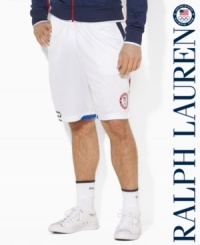 A classic-fitting athletic short is crafted from soft, silky microfiber with bold country graphics, celebrating Team USA's participation in the 2012 Olympics. A classic-fitting athletic short is crafted from soft, silky microfiber with bold country graphics, celebrating Team USA's participation in the 2012 Olympics.