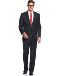 A subtle navy stripe adds a fine line to your dress wardrobe. This suit from Lauren by Ralph Lauren makes the cut. A subtle navy stripe adds a fine line to your dress wardrobe. This suit from Lauren by Ralph Lauren makes the cut.