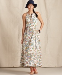A stylized floral print brings this ultrachic maxi dress to life, from Tommy Hilfiger. Best of all -- it has pockets! A stylized floral print brings this ultrachic maxi dress to life, from Tommy Hilfiger. Best of all -- it has pockets!