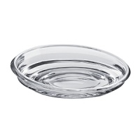 In an artful interpretation of an echo wave, ripples of reflective glass travel upward to create this unique platter from Orreford.