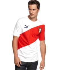 Show off. Take your support to the next level with this country badge t-shirt from Puma.