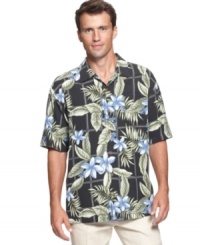 Foliage fashion. Get firmly rooted in style with this silk shirt from Tommy Bahama.
