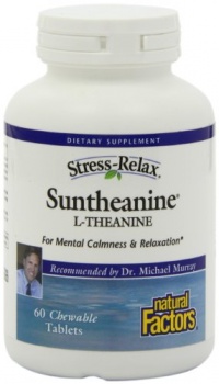 Natural Factors Stress-Relax Suntheanine Chewable Tablets, 60-Count Natural Factors Stress-Relax Suntheanine Chewable Tablets, 60-Count