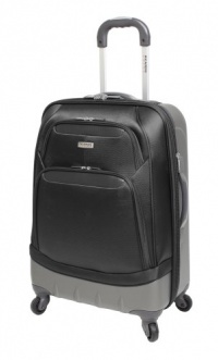 Ricardo Beverly Hills Luggage San Mateo 21 Inches 4 Wheeled Expandable Wheelaboard, Onyx/Silver, 21x15.75x10 Ricardo Beverly Hills Luggage San Mateo 21 Inches 4 Wheeled Expandable Wheelaboard, Onyx/Silver, 21x15.75x10