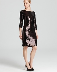 Glimmering sequins lend glamorous dimension to this sleek Karen Kane dress. Pair with polished pumps and light up the party circuit. Glimmering sequins lend glamorous dimension to this sleek Karen Kane dress. Pair with polished pumps and light up the party circuit.