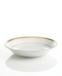 Add the warm glow of gold to your formal table with the classic style of theGrand Buffet Gold collection. Present the perfect pasta in the perfect bowl. Deep shape helps pasta retain warmth. Add the warm glow of gold to your formal table with the classic style of theGrand Buffet Gold collection. Present the perfect pasta in the perfect bowl. Deep shape helps pasta retain warmth.