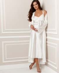 A gorgeous, lace-trimmed robe in petal-soft white. By Jones New York. A gorgeous, lace-trimmed robe in petal-soft white. By Jones New York.