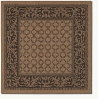 Couristan 1016/2000 Recife Garden Lattice Cocoa/Black Rug, 8-Feet 6-Inch Square Couristan 1016/2000 Recife Garden Lattice Cocoa/Black Rug, 8-Feet 6-Inch Square