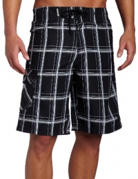Hurley Men's Puerto Rico Plaid Boardshort, Black, 38 Hurley Men's Puerto Rico Plaid Boardshort, Black, 38