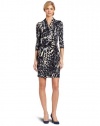 Karen Kane Women's Long Sleeve Wrap Dress, Print, Medium