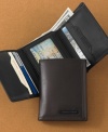 Smooth and reliable, this trifold wallet from Geoffrey Beene is guaranteed to help any guy get organized.