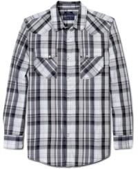 Style that lasts. Stay hip no matter what the season with this plaid shirt from American Rag. Style that lasts. Stay hip no matter what the season with this plaid shirt from American Rag.