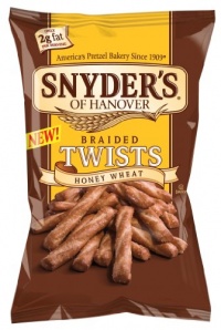 Snyder's of Hanover Honey Wheat Braided Twist, 10-Ounce (Pack of 6)