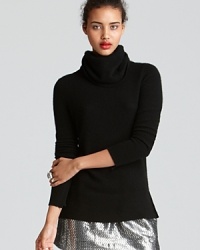 Blustery weather calls for the plush warmth of an Aqua Cashmere turtleneck sweater and this cool rendition boasts ribbing at the sleeves and a high/low hem for an infusion of trend-right style. Blustery weather calls for the plush warmth of an Aqua Cashmere turtleneck sweater and this cool rendition boasts ribbing at the sleeves and a high/low hem for an infusion of trend-right style.